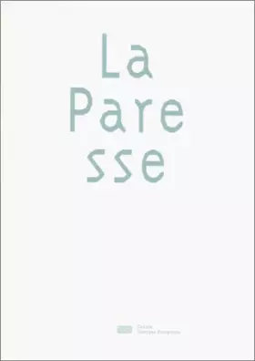 Couverture du produit · Les péchés capitaux. La paresse