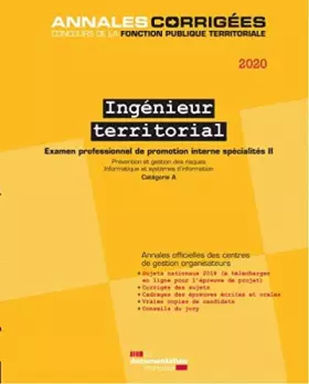 Couverture du produit · Ingénieur territorial 2020 - Prévention et gestion des risques - informatique