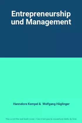 Couverture du produit · Entrepreneurship und Management