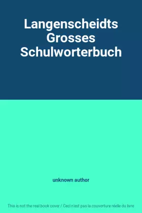Couverture du produit · Langenscheidts Grosses Schulworterbuch