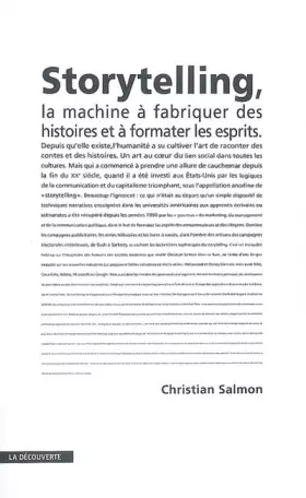 Couverture du produit · Storytelling : La machine à fabriquer des histoires et à formater les esprits