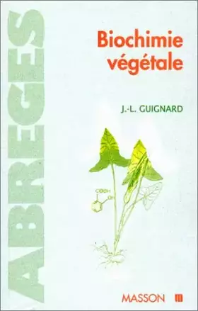 Couverture du produit · Biochimie végétale