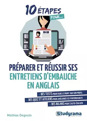 Couverture du produit · Préparer et réussir ses entretiens d'embauche en anglais: Des test des quiz et ateliers des bilans