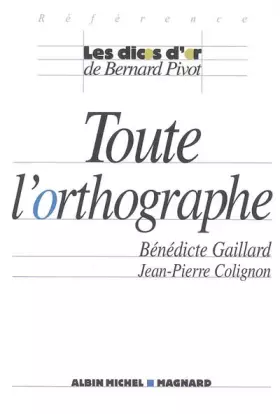Couverture du produit · Toute l'orthographe