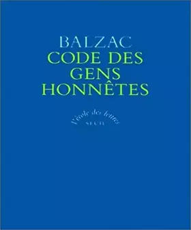 Couverture du produit · Code des gens honnêtes