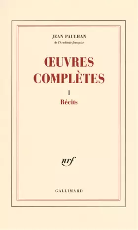 Couverture du produit · Œuvres complètes (Tome 1-Récits)