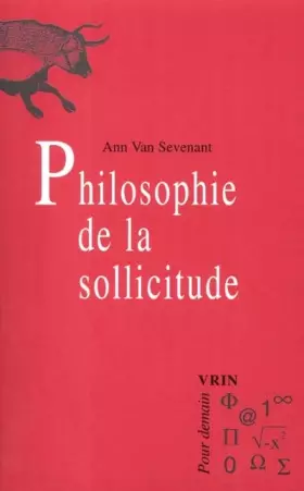 Couverture du produit · Philosophie de la sollicitude