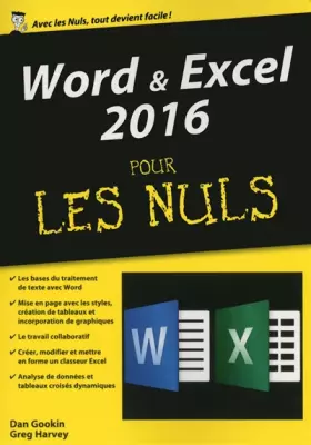 Couverture du produit · Word & Excel 2016, mégapoche pour les Nuls