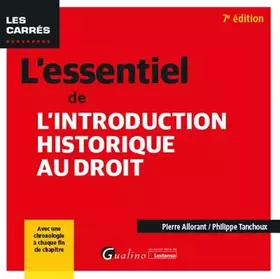 Couverture du produit · L'essentiel de l'introduction historique au droit: Avec une chronologie à chaque fin de chapitre