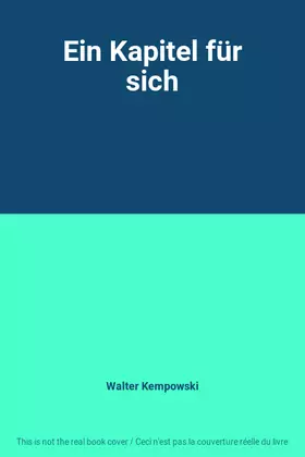 Couverture du produit · Ein Kapitel für sich