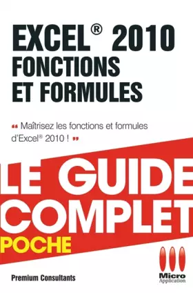 Couverture du produit · Excel 2010 Fonctions et Formules