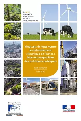Couverture du produit · Vingt ans de lutte contre le réchauffement climatique en france : cese 12-2015