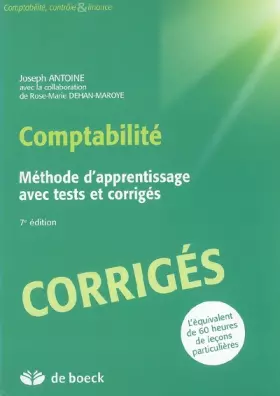 Couverture du produit · Comptabilité : Méthode d'apprentissage avec tests et corrigés