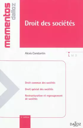 Couverture du produit · Droit des sociétés. 5e édition: Mémentos