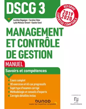Couverture du produit · DSCG 3 Management et contrôle de gestion - Manuel - Réforme 2019-2020: Réforme Expertise comptable (2019-2020)