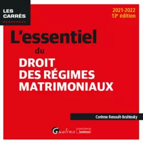 Couverture du produit · L'essentiel du droit des régimes matrimoniaux