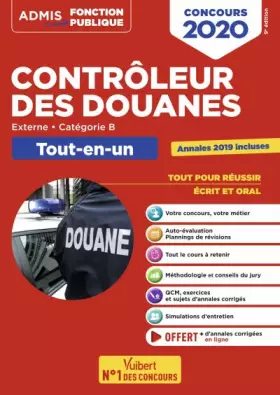 Couverture du produit · Concours Contrôleur des douanes - Catégorie B - Tout-en-un - DGDDI - Concours 2020