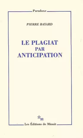 Couverture du produit · Le plagiat par anticipation