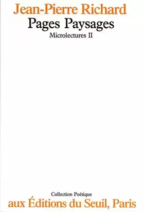 Couverture du produit · Microlectures, tome 2: Pages paysages