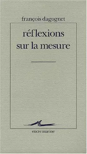 Couverture du produit · Réflexions sur la mesure