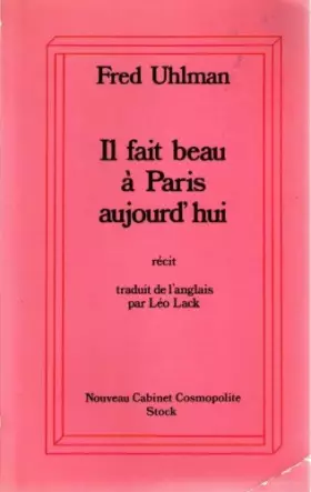 Couverture du produit · Il fait beau à Paris aujourd'hui
