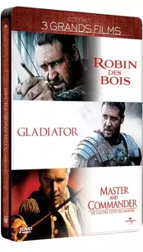 Couverture du produit · Russell Crowe-3 Grands Films : Robin des Bois + Gladiator + Master and Commander [Édition Collector boîtier SteelBook]