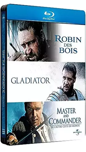 Couverture du produit · Russell Crowe-3 Grands Films : Robin des Bois + Gladiator + Master and Commander [Pack Collector boîtier SteelBook]