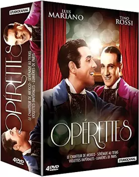 Couverture du produit · Coffret opérettes - Tino Rossi & Luis Mariano : Le Chanteur de Mexico - Lumières de Paris - Violettes Impériales - Sérénade au