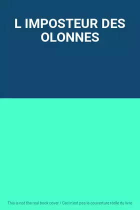 Couverture du produit · L IMPOSTEUR DES OLONNES
