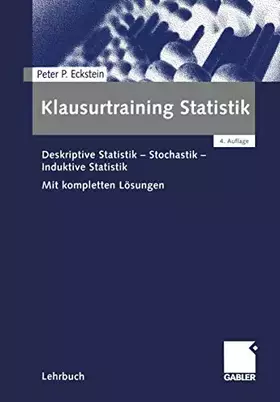 Couverture du produit · Klausurtraining Statistik: Deskriptive Statistik - Stochastik - Induktive Statistik