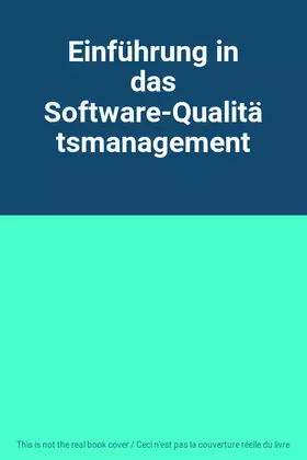Couverture du produit · Einführung in das Software-Qualitätsmanagement