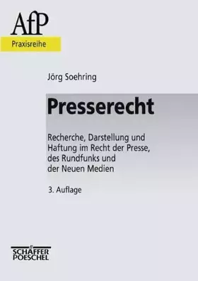 Couverture du produit · Presserecht: Recherche, Berichterstattung, Ansprüche im Recht der Presse und des Rundfunks