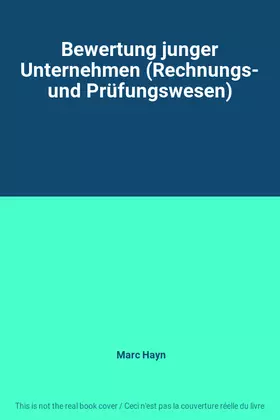 Couverture du produit · Bewertung junger Unternehmen (Rechnungs- und Prüfungswesen)
