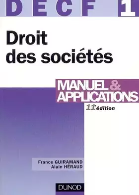 Couverture du produit · DECF, numéro 1 : Droit des sociétés