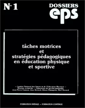 Couverture du produit · Tâches motrices et stratégies pédagogiques en éducation physique et sportive