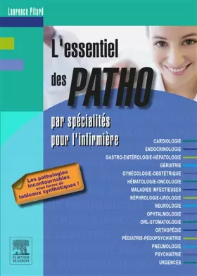 Couverture du produit · L'essentiel des PATHO: par spécialités pour l'infirmière