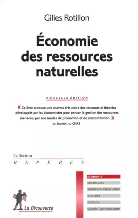 Couverture du produit · Économie des ressources naturelles