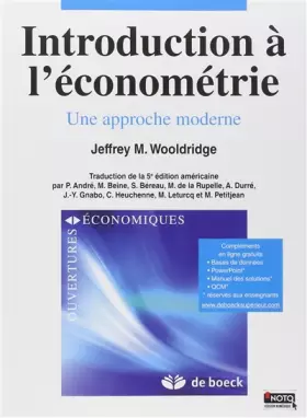 Couverture du produit · Introduction à l'économétrie
