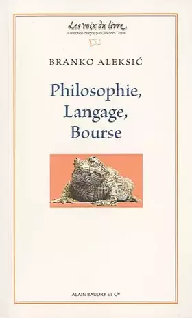 Couverture du produit · Philosophie, langage, bourse