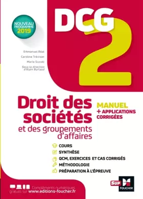 Couverture du produit · DCG 2 - Droit des sociétés et des groupements d'affaires - Manuel et applications