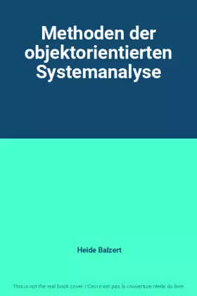 Couverture du produit · Methoden der objektorientierten Systemanalyse