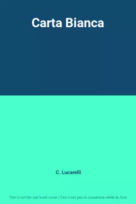 Couverture du produit · Carta Bianca