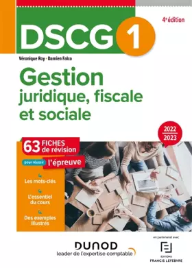 Couverture du produit · DSCG 1 Gestion juridique, fiscale et sociale: Fiches de révision 4e édition - 2022-2023 (2022-2023)