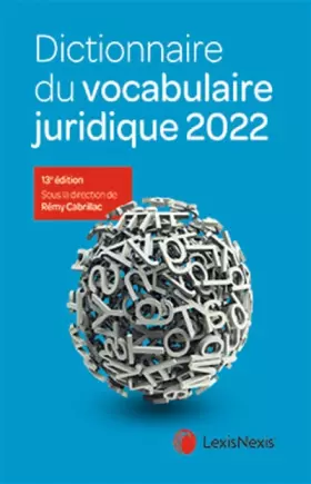Couverture du produit · Dictionnaire du vocabulaire juridique 2022