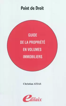 Couverture du produit · Guide de la propriété en volumes immobiliers