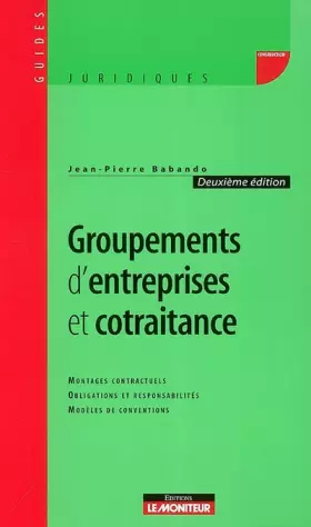Couverture du produit · Groupements d'entreprises et cotraitance
