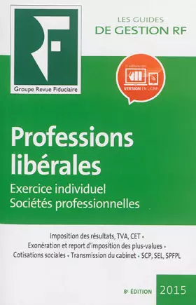 Couverture du produit · Professions libérales : Exercice individuel, sociétés professionnelles