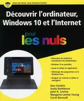 Couverture du produit · Découvrir l'ordinateur, Windows 10 et l'Internet Pour les Nuls