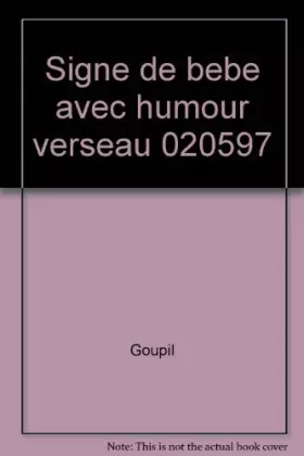 Couverture du produit · SIGNE DE BEBE AVEC HUMOUR . VERSEAU