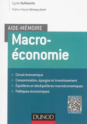 Couverture du produit · Aide-mémoire - Macroéconomie